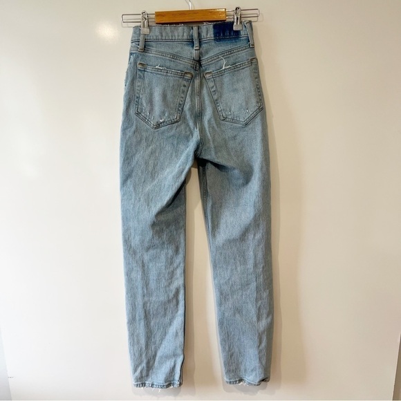 Abercrombie & Fitch High Rise Dad Jean Light With Criss-Cross Waistband - Picture 8 of 14